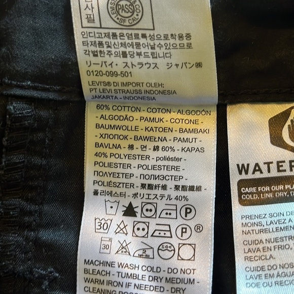 Levi’s | Washed Black Tailor High Loose Pleated Taper Mom Pants 90s Y2K Sz 25/0 - Picture 12 of 13